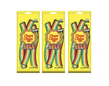 Chupa Chups Sour Belt Mixed Fruit Candy Pack of 3